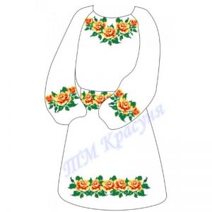 "Оранжеві троянди" - Заготовка дитячого плаття